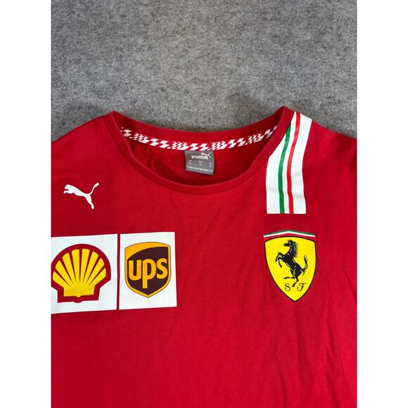Puma Official Scuderia Ferrari F1 Team T Shirt Mens XL Red Ups Shell Rayban - Picture 5 of 11